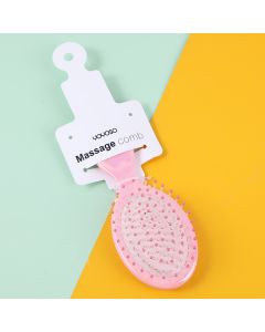 Colorful Electroplating Small Round Comb-Pink