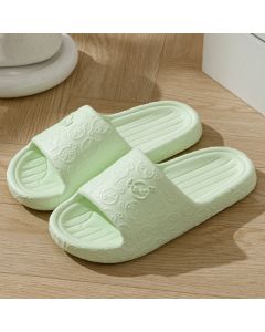 Cartoon Pattern Women's Household Slippers Green Size 38-39