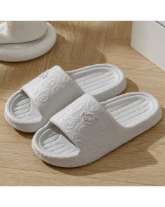 Cartoon Pattern Men's Household Slippers Gray Size 44-45