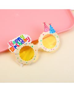 Birthday Hat Children's Sunglasses-Yellow