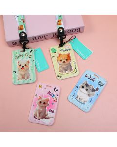Dumb Kitten And Puppy Long Rope Card Holder