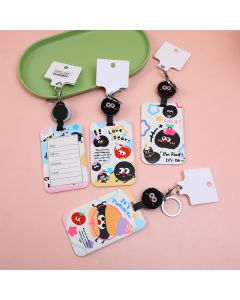 Little Coal Ball Retractable Buckle Card Holder