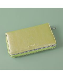 Pearl Shimmer Medium Size Coin Purse With Zipper-Yellow