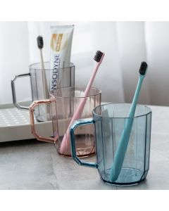 Clear Diamond Shape Mouthwash Cup-400ml
