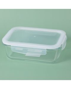 High Borosilicate Rectangular Glass Fresh-Keeping Bowl-1040ml