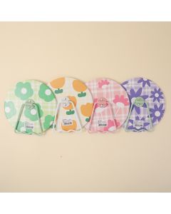 Plaid Floral Round Creative Tabletop Mirror