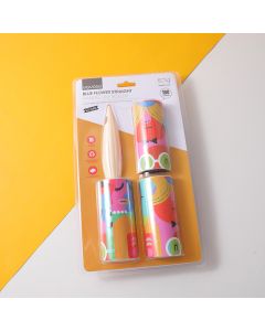 Blue Flower Straight Handle Lint Roller x3 Rolls