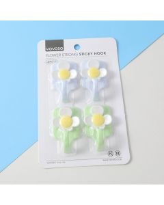 Flower Strong Sticky Hook 4pcs