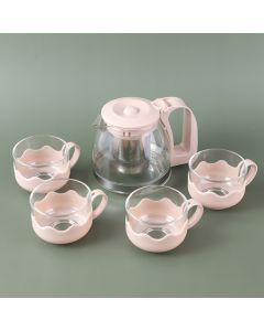 Light Luxury Glass Teapot Set-Pink