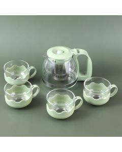 Light Luxury Glass Teapot Set-Green