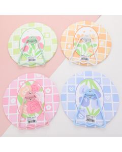 Round Spring Tabletop Mirror With Stand