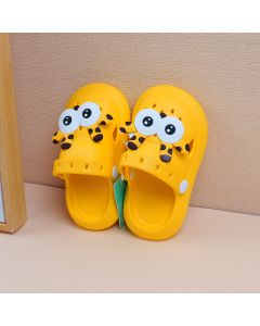 Cute Eyes Giraffe Children's Cave Shoes Yellow 26-27
