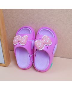 Pink Bow Children's Slippers 28-29