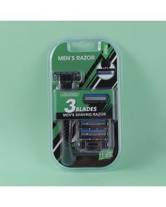 Men's Razor Replacement Set (1Pc Handle+3pcs Razor Head)