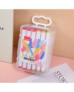 24 Colors Triangle Rod Double-Ended Marker Pencils