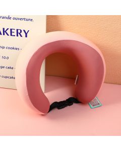 Portable Plain Color U-Pillow - Pink