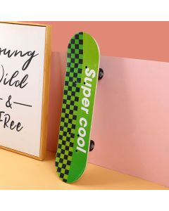 Green Checkered Skateboard-Medium Size