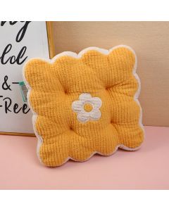Draw Stripes Velvet Cookie Cushion - Yellow