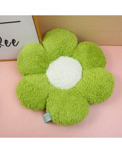 Curly Curls Six Petal Flower Cushion - Green