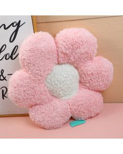Curly Curls Six Petal Flower Cushion - Pink