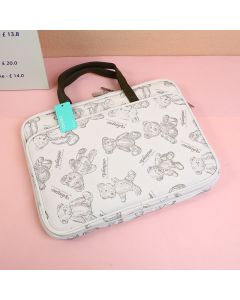Bear Computer Bag - Elegant White
