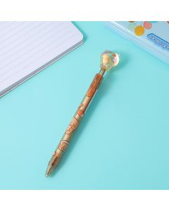 Crystal Bear Side Push Gel Pen-Black