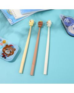 Little Bear Cheese Shaking Gel Pen-Black