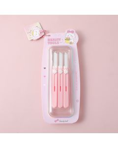 Cute Rabbit Series Flower Retractable Eyebrow Razor 3pcs Set