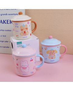 Cute Cartoon Ceramic Cup - 400ml