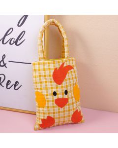 Easter Plaid Chick Tote Bag
