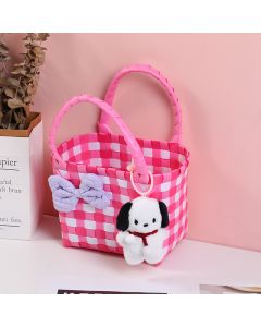 Wow Pink-Cute Puppy Handheld Bag