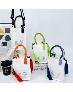 Square Canvas Crossbody Shopping Bag