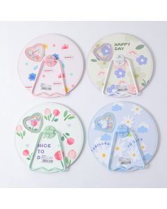 Cute Flower Round Fun Table Mirror