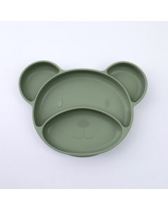 Bear Silicone Plate - Green