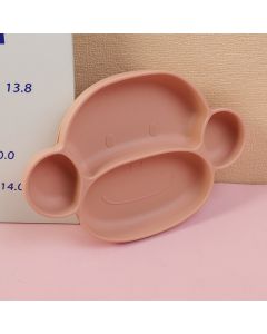 Monkey Silicone Plate - Pink