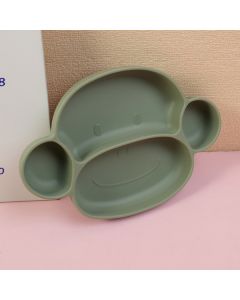 Monkey Silicone Plate - Green
