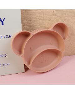 Bear Silicone Plate - Pink