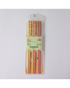 Round-End Alloy Chopsticks 3 Pairs