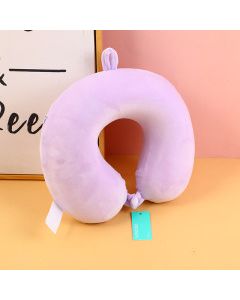 Solid Color Memory Foam U-Shaped Pillow-Purple