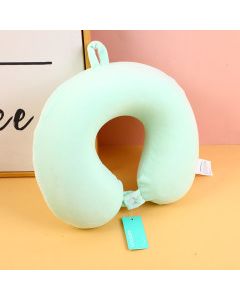 Solid Color Memory Foam U-Shaped Pillow-Light Green
