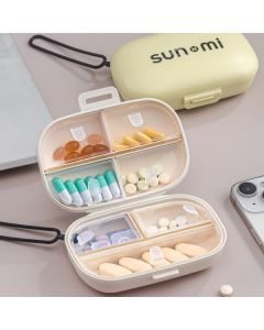 Simple Airtight 7-Compartment Pill Box