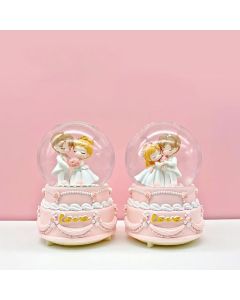 Cake Couple Crystal Ball With Lights & Music #80