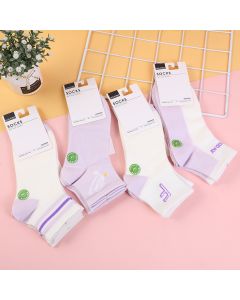 Women's Casual Purple Mid-Calf Socks-Two Pairs