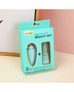 Volcanic Stone Face Roller And Brush Beauty Set