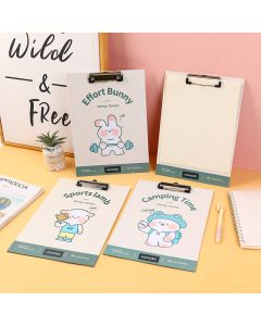 White Animal Fun Activity Series Paper Clipboard A4