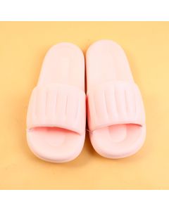Silent Anti-Slip Vertical Strip Women's Household Slippers Size 38-39-Pink