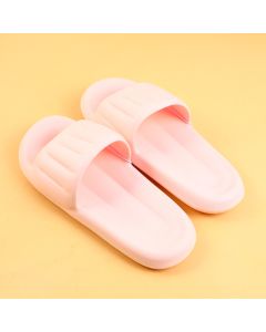 Silent Anti-Slip Vertical Strip Women's Household Slippers Size 40-41-Pink
