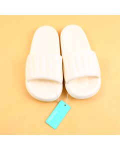 Silent Anti-Slip Vertical Strip Women's Household Slippers Size 38-39-White