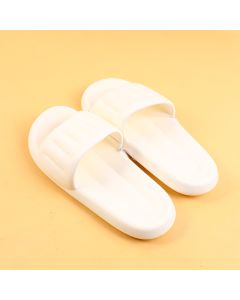 Silent Anti-Slip Vertical Strip Women's Household Slippers Size 40-41-White
