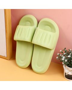 Silent Anti-Slip Vertical Strip Women's Household Slippers Size 36-37-Green